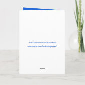 かわいいクリスマスのセイウと雪の結晶のカスタム シーズンカード (裏面)