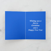 かわいいクリスマスのセイウと雪の結晶のカスタム シーズンカード (内部)