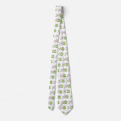 かわいいクリスマスのテキスト、ホーがカンディケインのオーナメントに、 ネクタイ (裏面)