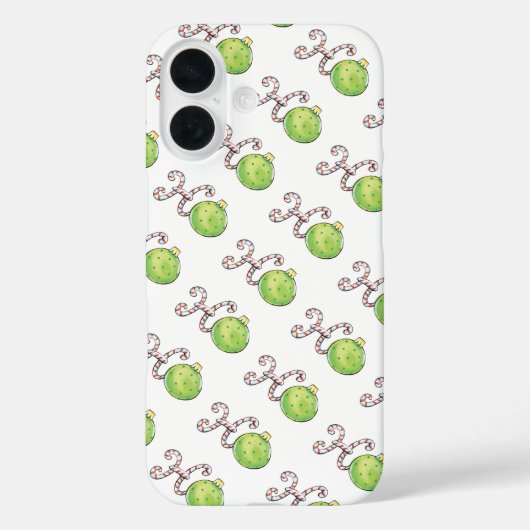 かわいいクリスマスのテキスト、ホーがカンデーキャーンのオーナメントに Case-Mate iPhoneケース (裏面)