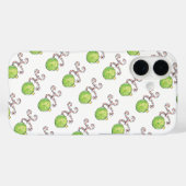かわいいクリスマスのテキスト、ホーがカンデーキャーンのオーナメントに Case-Mate iPhoneケース (裏面 (横))