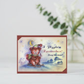 かわいいクリスマスのテディ シーズンポストカード (スタンド正面)