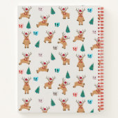 かわいいクリスマスのトナカイの家族の名前 ノートブック (裏面)