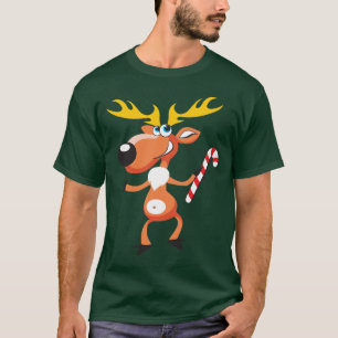 かわいいクリスマスのトナカイのTシャツ Tシャツ