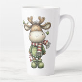 かわいいクリスマスのトナカイ カフェラテマグ (右)