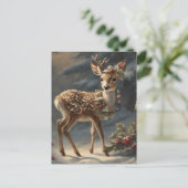 かわいいクリスマスのトナカイ シーズンポストカード (スタンド正面)