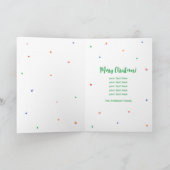 かわいいクリスマスのトナカイ　ホホホのテキスト付き シーズンカード (内部)