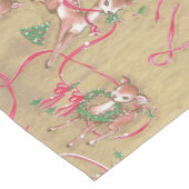 かわいいクリスマスのトナカイ,赤いリボン,ヴィンテージ, ミディアムテーブルランナー (コーナー)