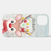 かわいいクリスマスのトナカイ Case-Mate iPhoneケース (裏面 (横))
