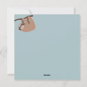 かわいいクリスマスのナマケモノ シーズンカード (裏面)