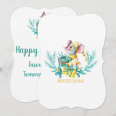 かわいいクリスマスのネズミ シンプル おしゃれ クリスマス (正面/裏面)