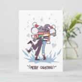 かわいいクリスマスのネズミ シーズンカード (スタンド正面)