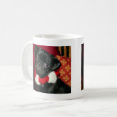 かわいいクリスマスのパグのコーヒー・マグ コーヒーマグカップ (正面左)