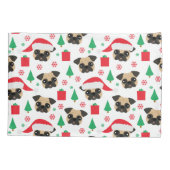 かわいいクリスマスのパグ 枕カバー (裏面)