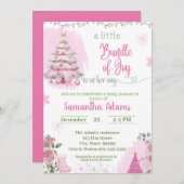 かわいいクリスマスのベイビーシャワーの招待状 招待状 (正面/裏面)