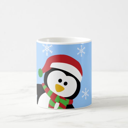 かわいいクリスマスのペンギンのマグ コーヒーマグカップ (中央)