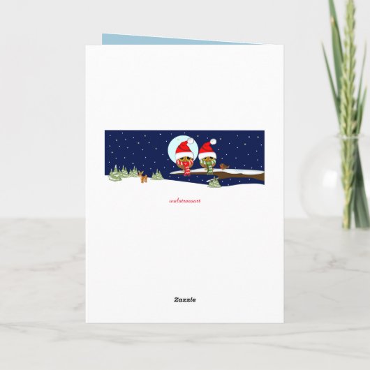 かわいいクリスマスのホッケーのペンギン及びカスタムのテキスト・カード シーズンカード (裏面)