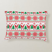 かわいいクリスマスのボクサー犬のリンデンアントラー アクセントクッション (裏面)