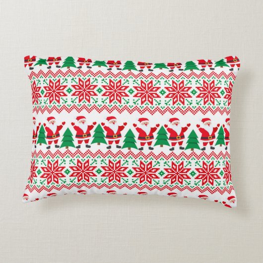 かわいいクリスマスのボクサー犬のリンデンアントラー アクセントクッション (裏面)