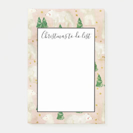 かわいいクリスマスのポーラーベア  クリスマスやることリスト ポストイット