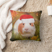 かわいいクリスマスのモルモット クッション (ブランケット)