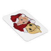 かわいいクリスマスのラブラドール子犬とオレンジ色のタビー マグネット (右側)