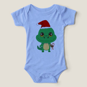 かわいいクリスマスのワニ