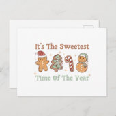 かわいいクリスマスの中で一番甘い時期おもしろいだ シーズンポストカード (正面/裏面)