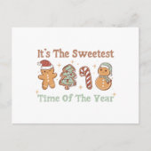 かわいいクリスマスの中で一番甘い時期おもしろいだ シーズンポストカード (正面)