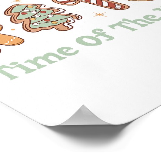 かわいいクリスマスの中で一番甘い時期おもしろいだ ポスター (角)