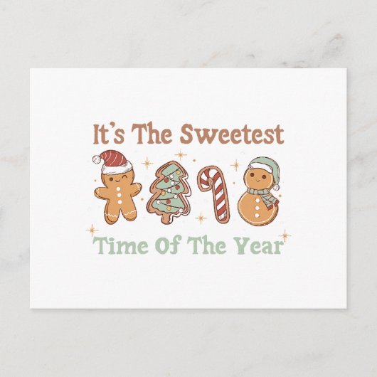 かわいいクリスマスの中で一番甘い時期おもしろいだ ポストカード (正面)