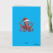 かわいいクリスマスの人魚のホリデーカード カード (裏面)