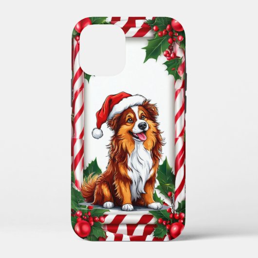 ❄️🐶 かわいいクリスマスの仔犬のマジックコージー 🎄✨🎁 Case-Mate iPhoneケース (裏面)