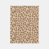 かわいいクリスマスの休日のジンジャーブレッドマンのクッキー フリースブランケット (正面)