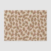 かわいいクリスマスの休日のジンジャーブレッドマンのクッキー 薄葉紙 (正面)