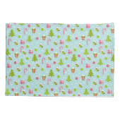 かわいいクリスマスの休日パターン 枕カバー (裏面)