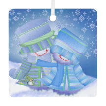 かわいいクリスマスの冬のブルー