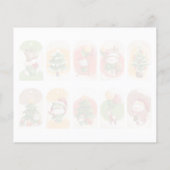 かわいいクリスマスの動物の切り抜きギフトタグセット (裏面)