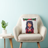 かわいいクリスマスの女の子 クッション (椅子)
