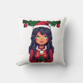 かわいいクリスマスの女の子 クッション