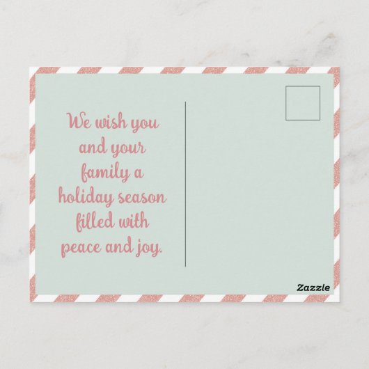 かわいいクリスマスの妖精とキノコ ポストカード (裏面)