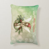 かわいいクリスマスの妖精オンオーナメント アクセントクッション (裏面(縦))