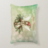 かわいいクリスマスの妖精オンオーナメント アクセントクッション (正面(垂直))