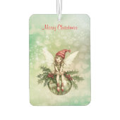かわいいクリスマスの妖精オンオーナメント カーエアーフレッシュナー (裏面)