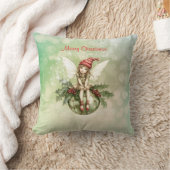 かわいいクリスマスの妖精オンオーナメント クッション (ブランケット)