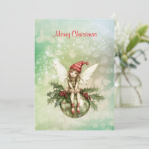 かわいいクリスマスの妖精オンオーナメント