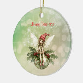 かわいいクリスマスの妖精オンオーナメント セラミックオーナメント (左)