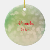 かわいいクリスマスの妖精オンオーナメント セラミックオーナメント (裏面)