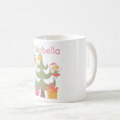 かわいいクリスマスの妖精 カスタムネーム コーヒーマグカップ (正面右)