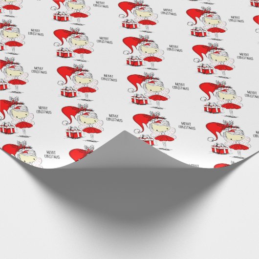 かわいいクリスマスの妖精 ラッピングペーパー (角)